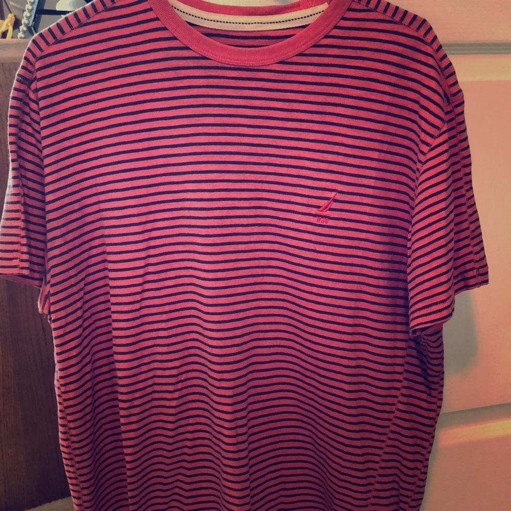 Red and Blue Striped TShirt